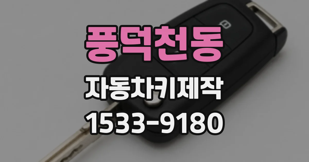 풍덕천동 자동차키제작