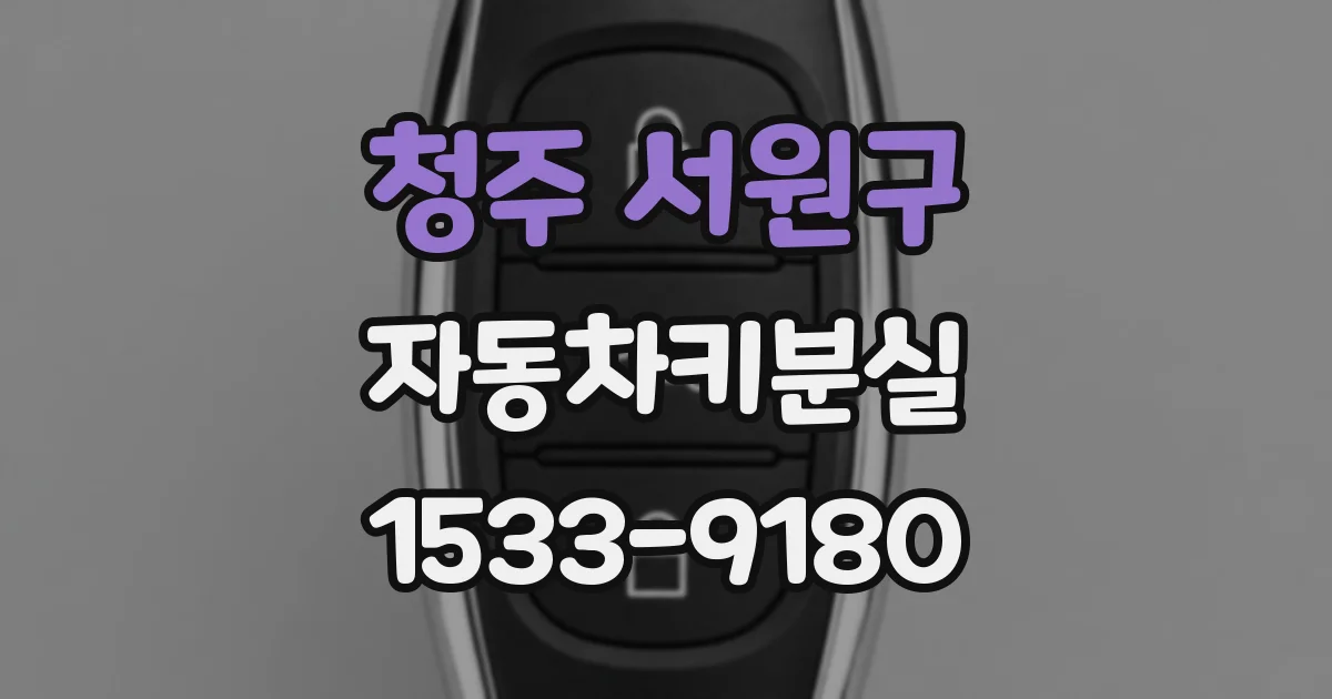 청주 서원구 자동차키분실