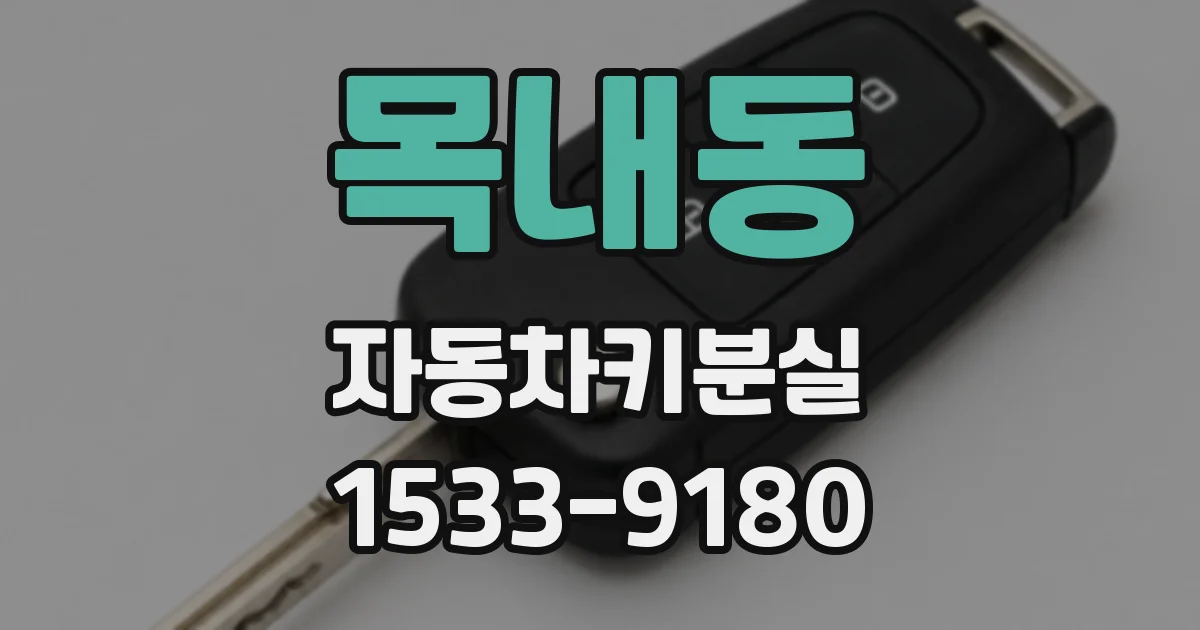 목내동 자동차키분실