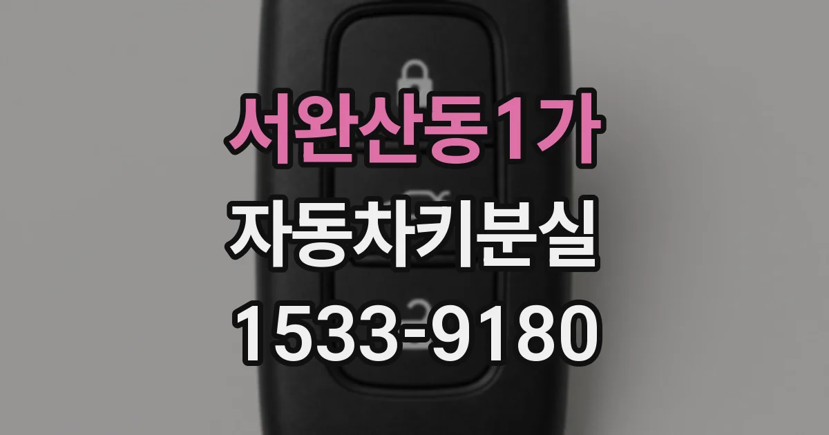 서완산동1가 자동차키분실