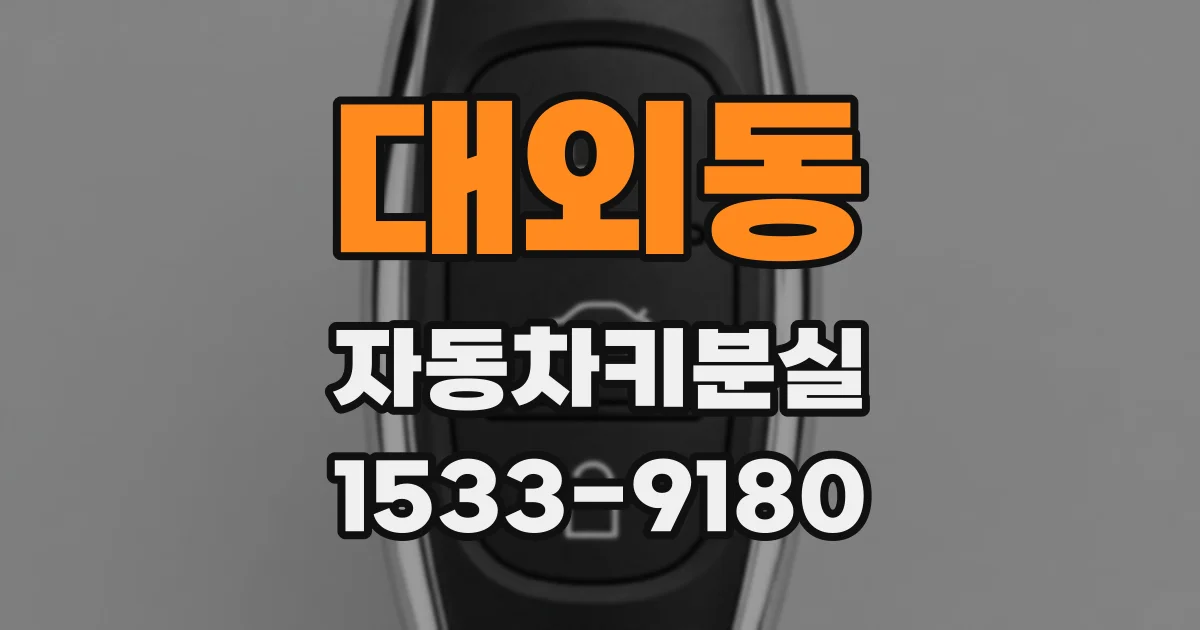 대외동 자동차키분실