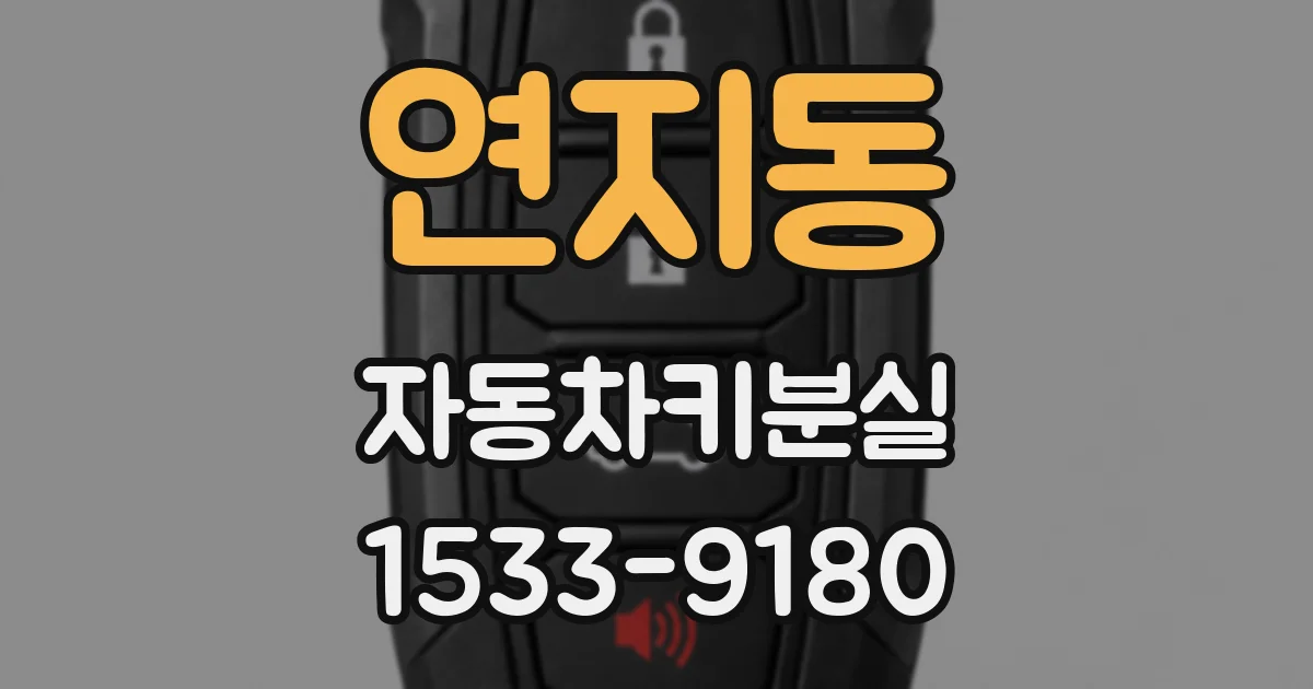 연지동 자동차키분실