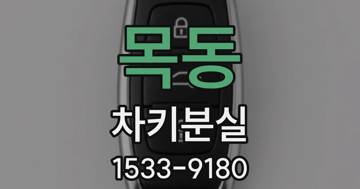 목동 차키분실