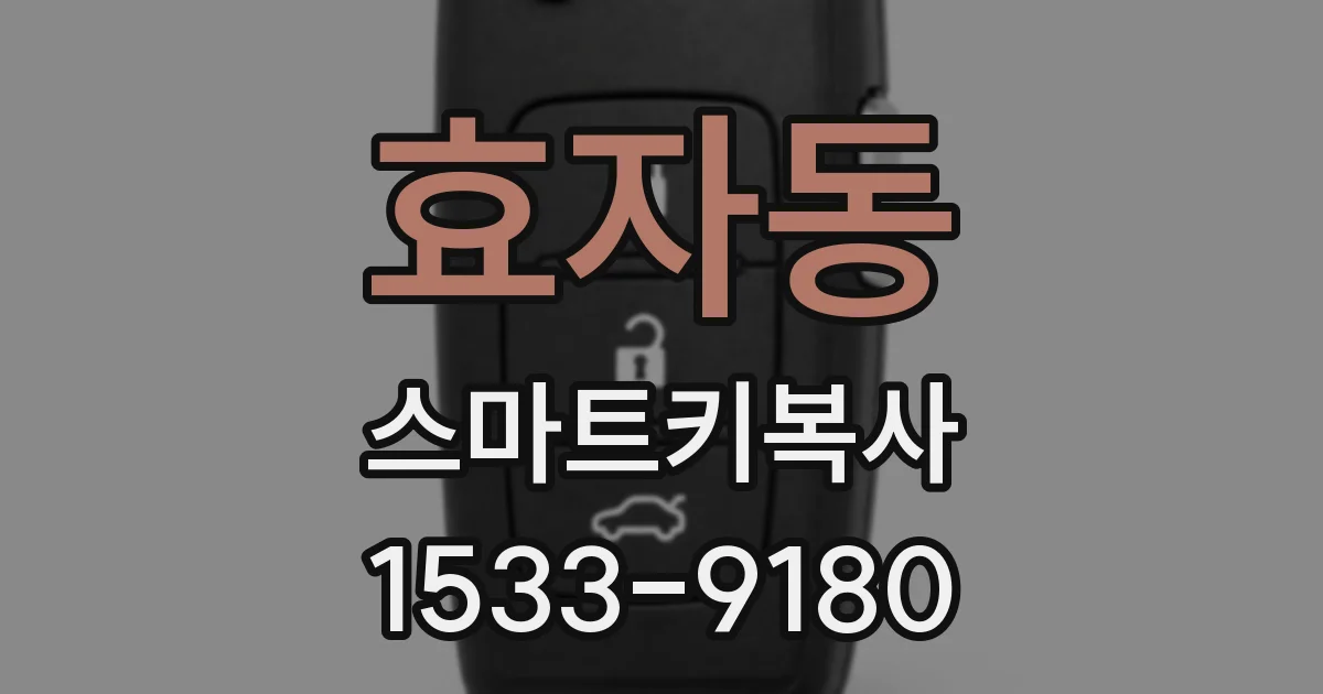 효자동 스마트키복사