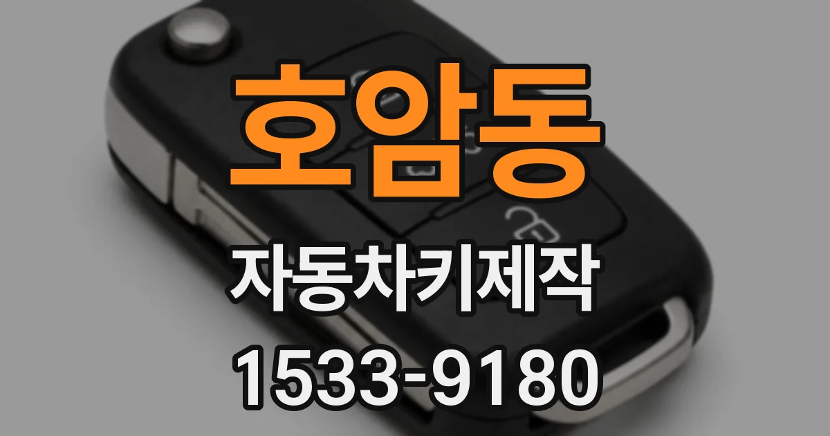 호암동 자동차키제작