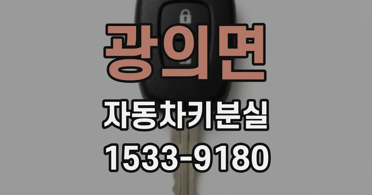 광의면 자동차키분실