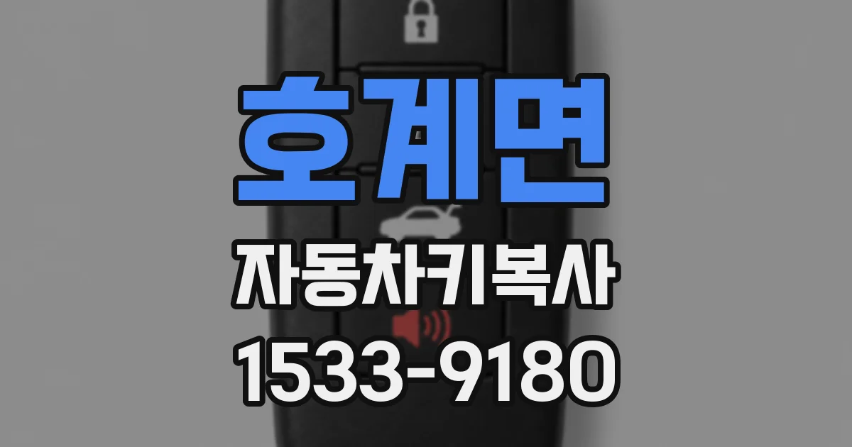 호계면 자동차키복사