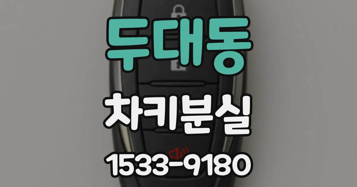 두대동 차키분실