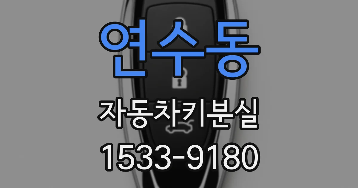 연수동 자동차키분실