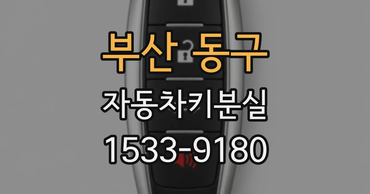 부산 동구 자동차키분실