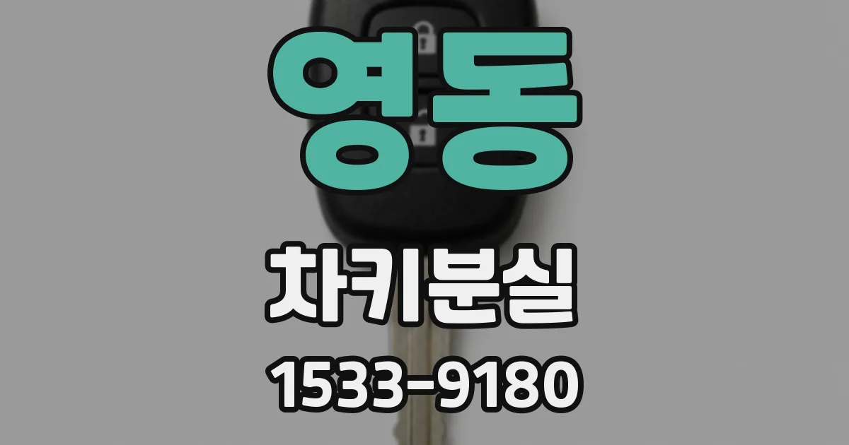 영동 차키분실