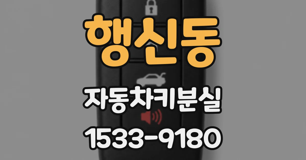 행신동 자동차키분실