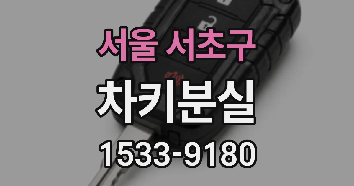 서울 서초구 차키분실