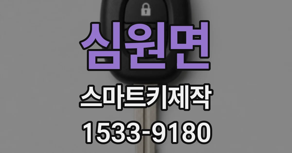 심원면 스마트키제작