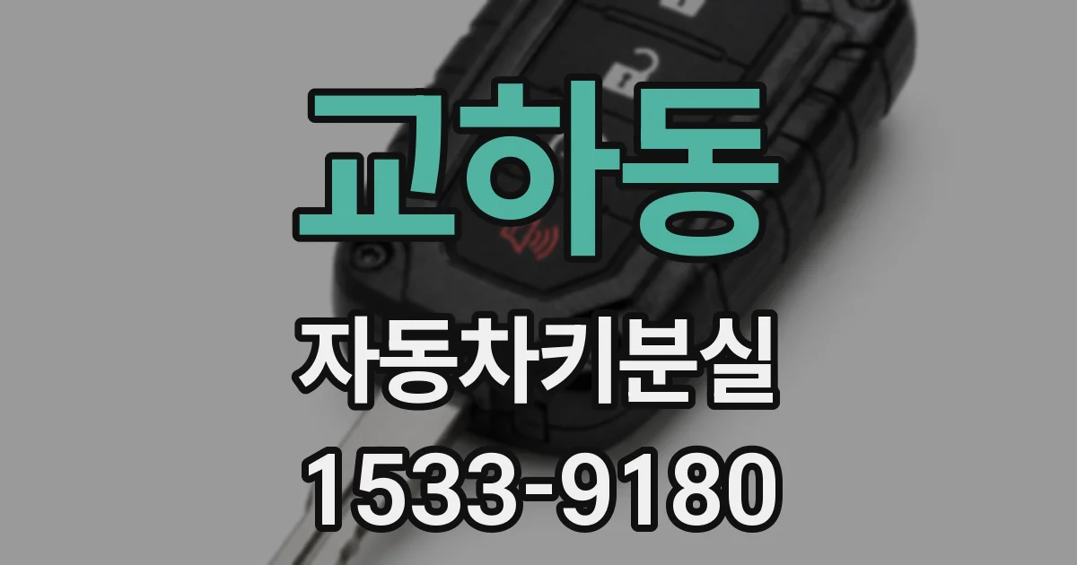 교하동 자동차키분실