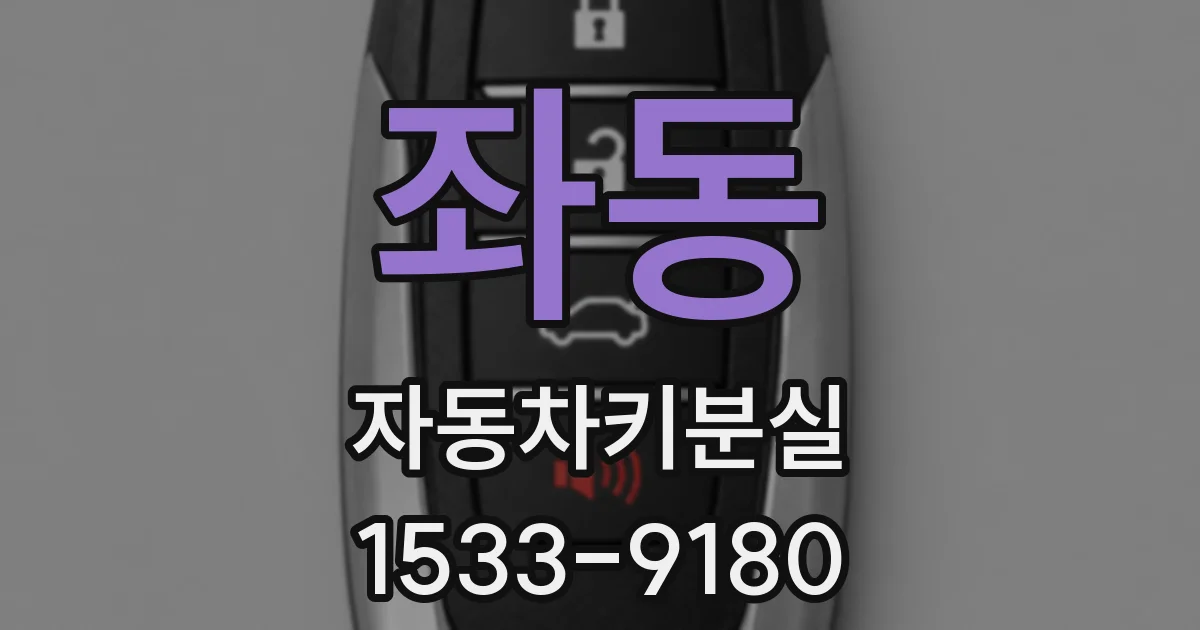 좌동 자동차키분실