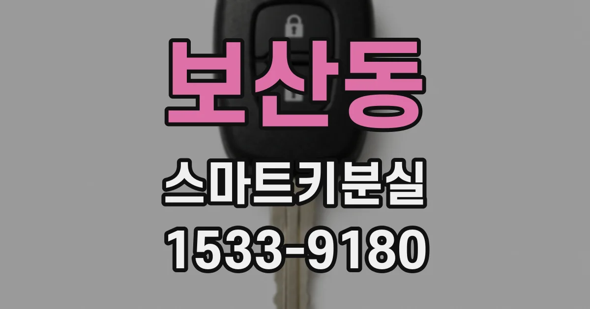 보산동 스마트키분실