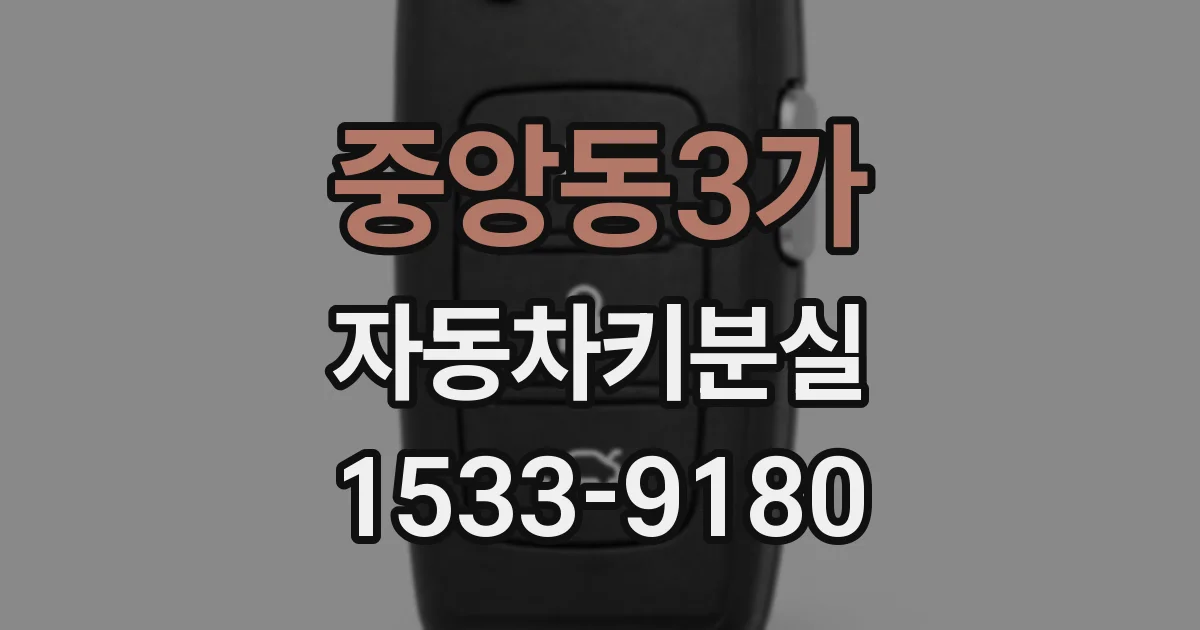 중앙동3가 자동차키분실