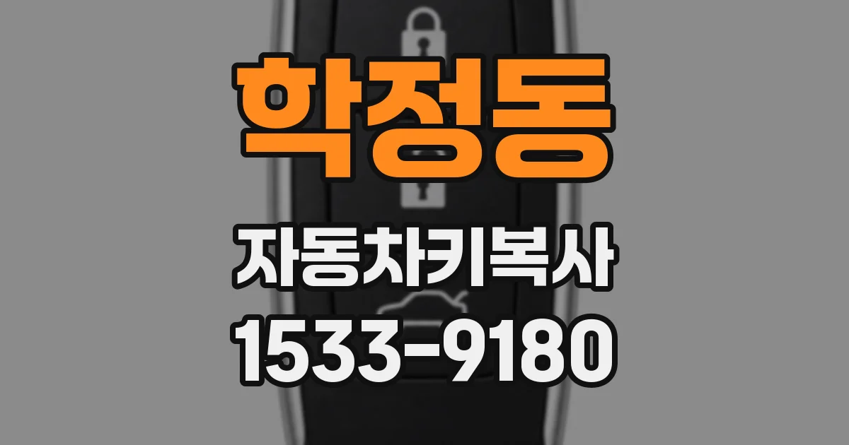학정동 자동차키복사