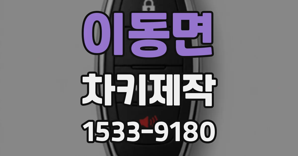 이동면 차키제작