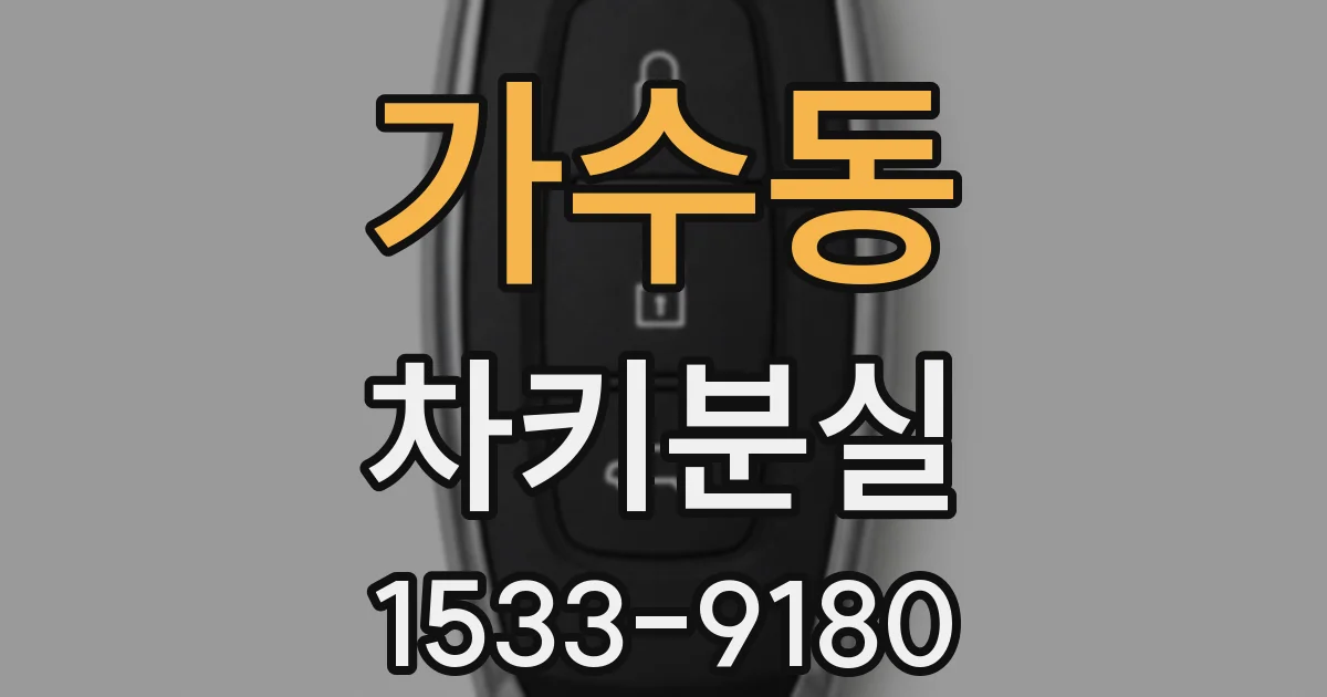 가수동 차키분실
