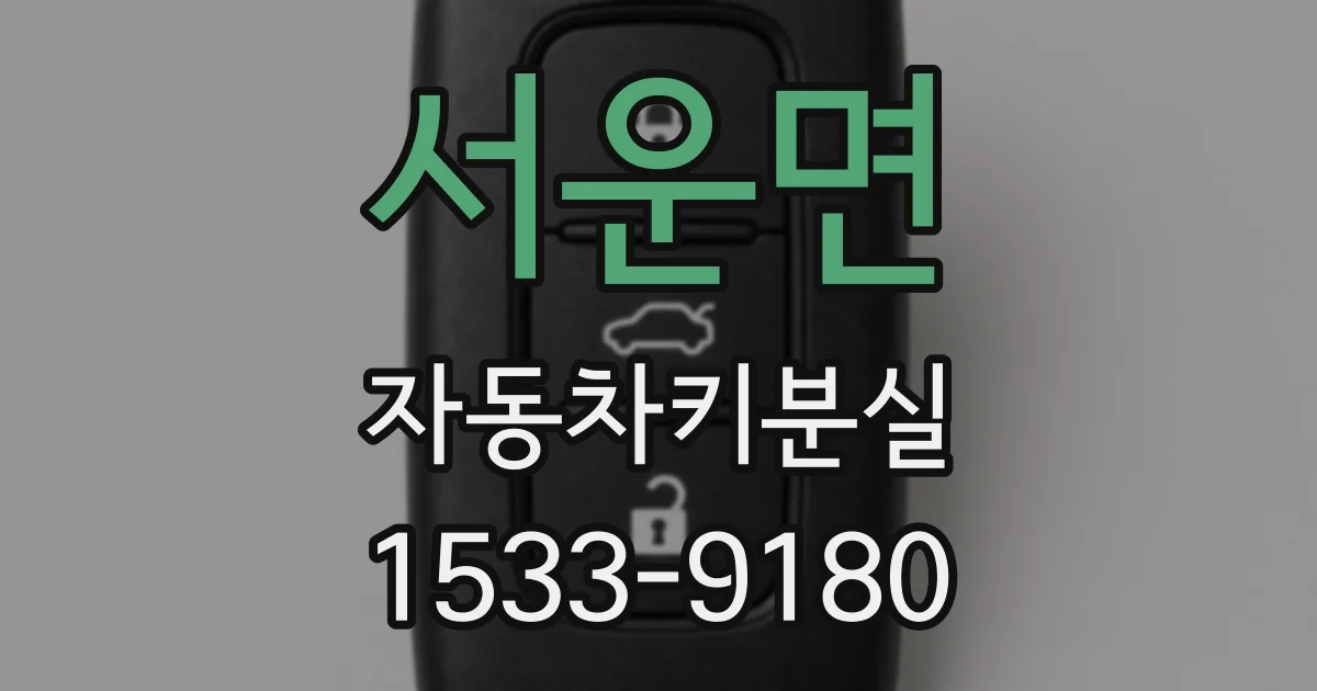 서운면 자동차키분실