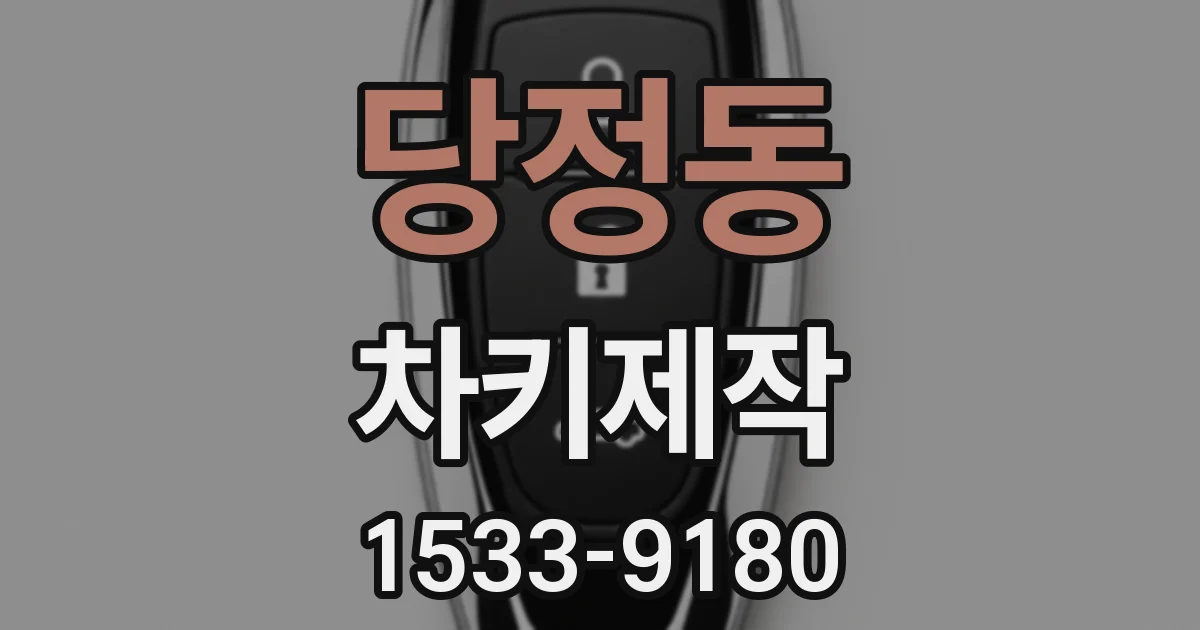 당정동 차키제작