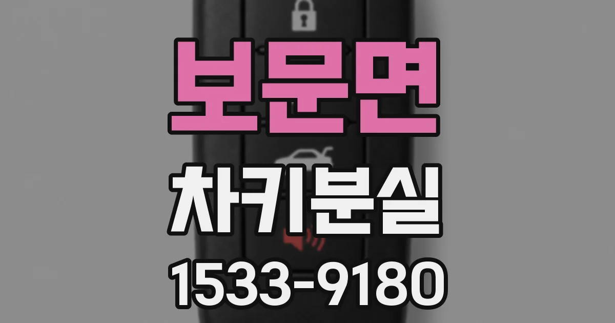 보문면 차키분실