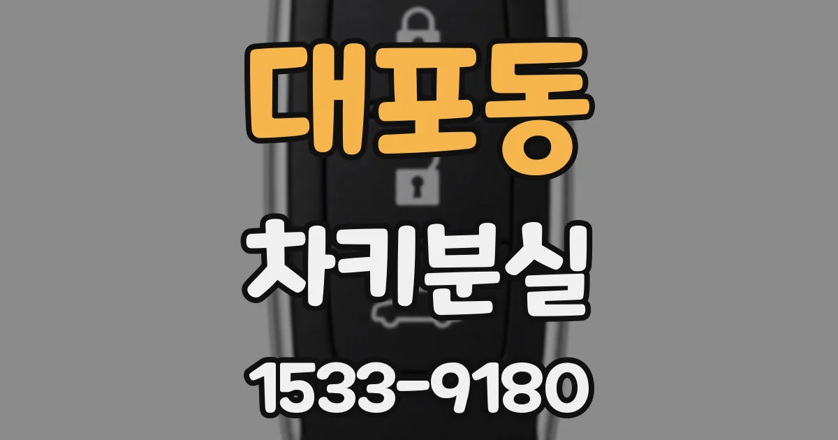 대포동 차키분실