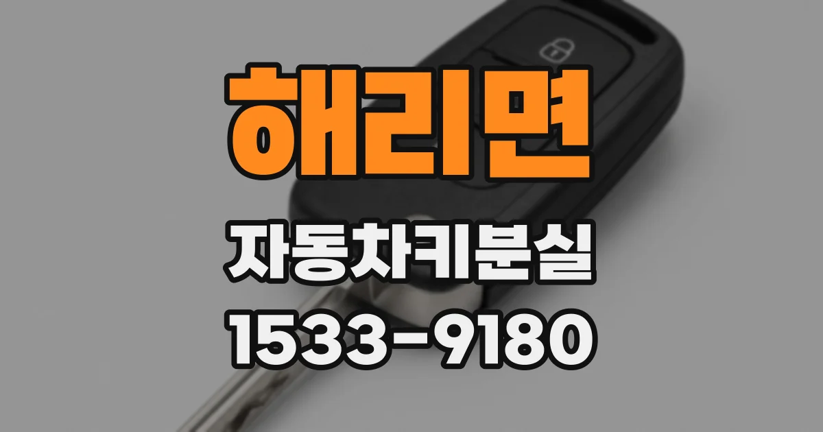 해리면 자동차키분실