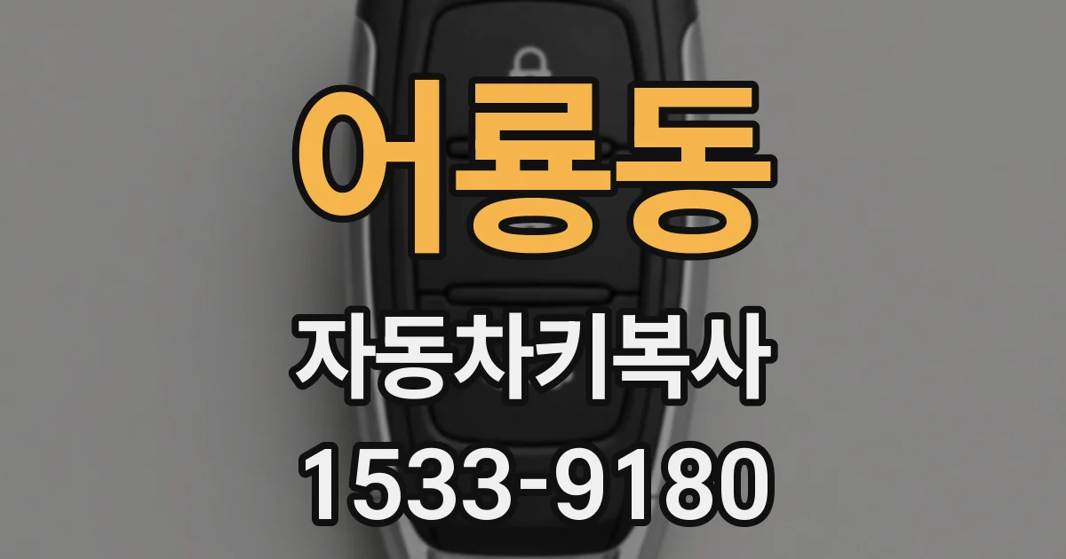 어룡동 자동차키복사