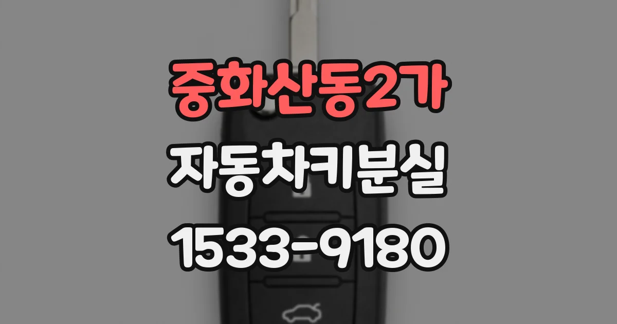 중화산동2가 자동차키분실
