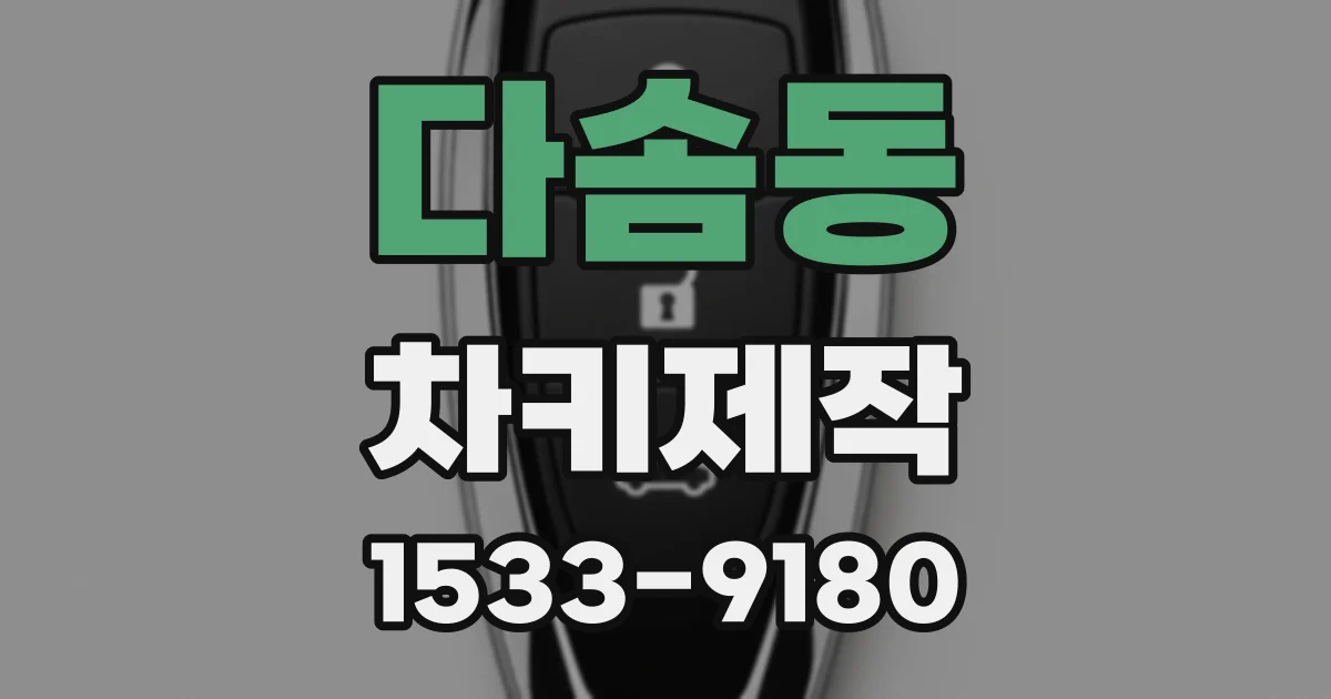 다솜동 차키제작