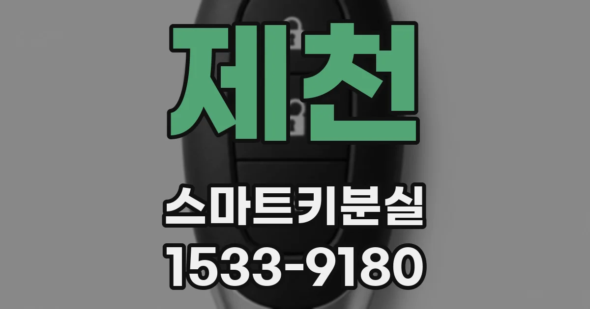 제천 스마트키분실