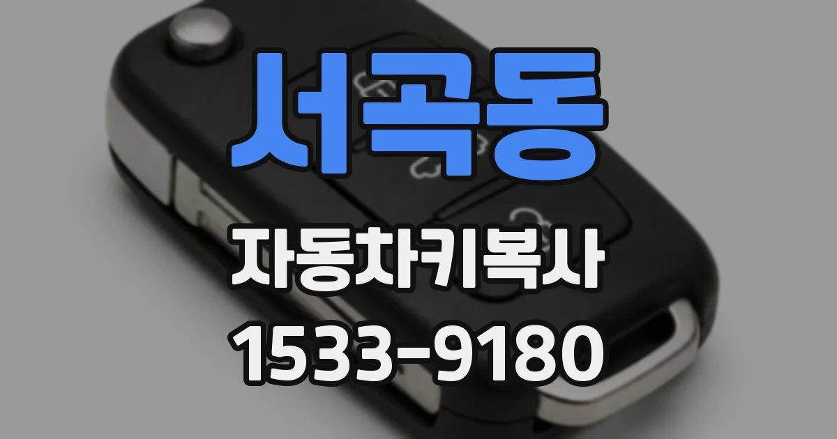 서곡동 자동차키복사