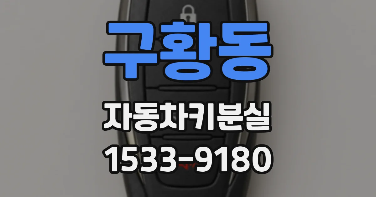 구황동 자동차키분실