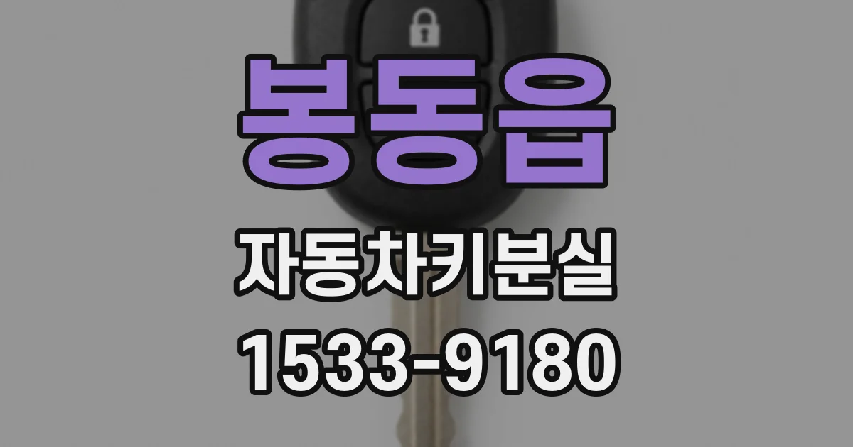 봉동읍 자동차키분실
