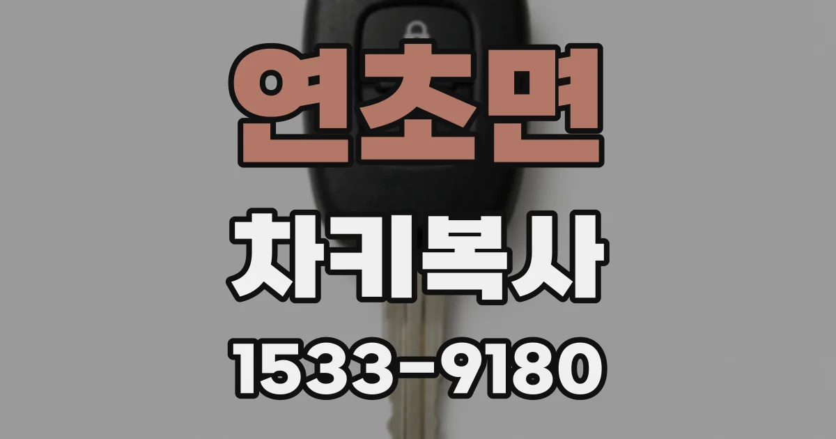 연초면 차키복사