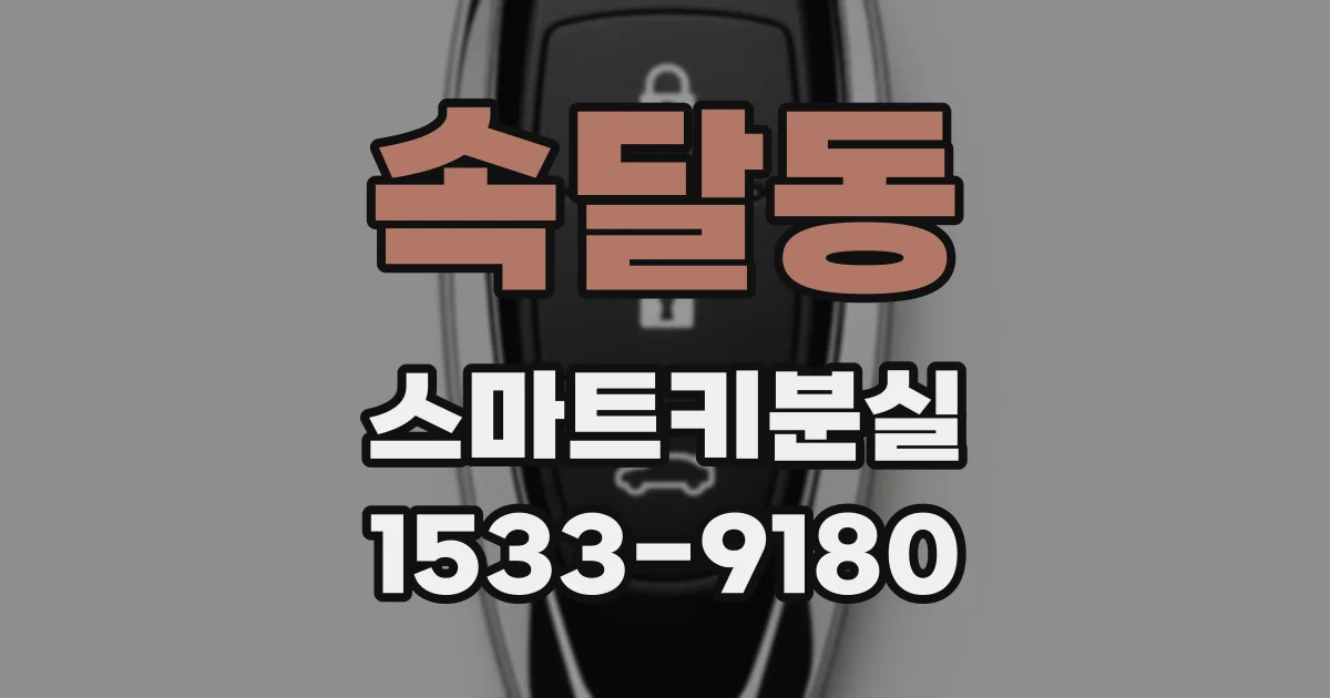 속달동 스마트키분실