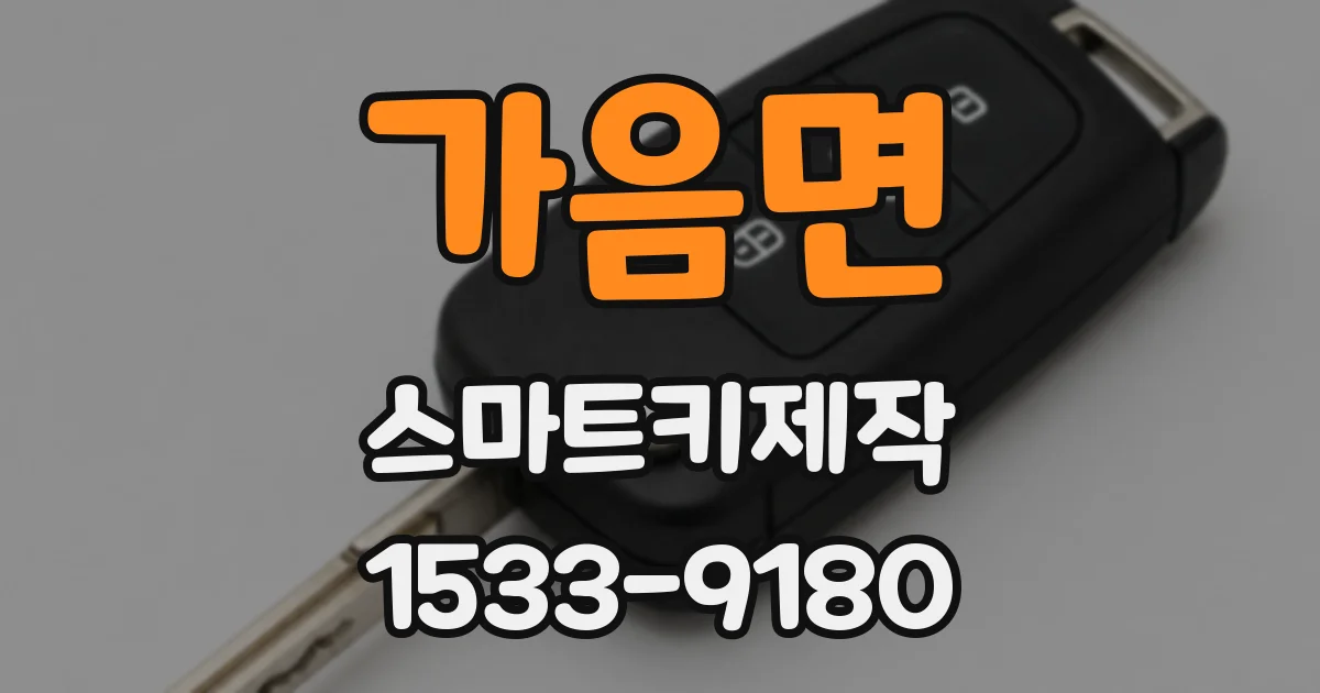 가음면 스마트키제작