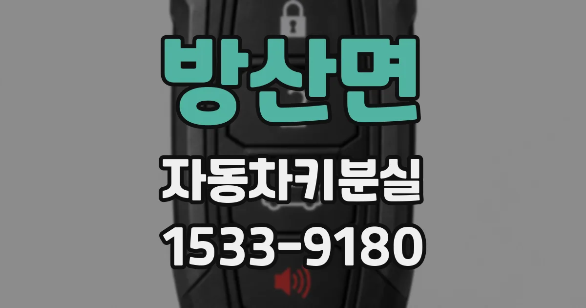 방산면 자동차키분실