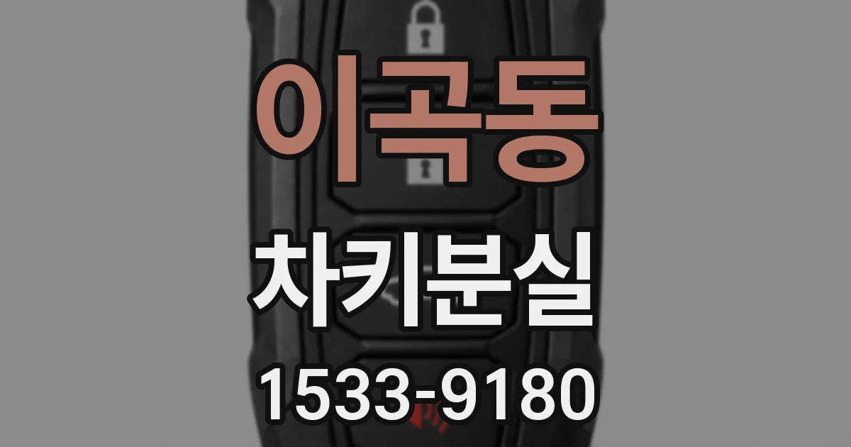 이곡동 차키분실