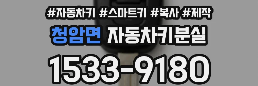청암면 자동차키분실