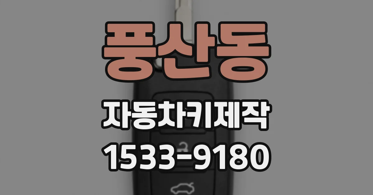 풍산동 자동차키제작