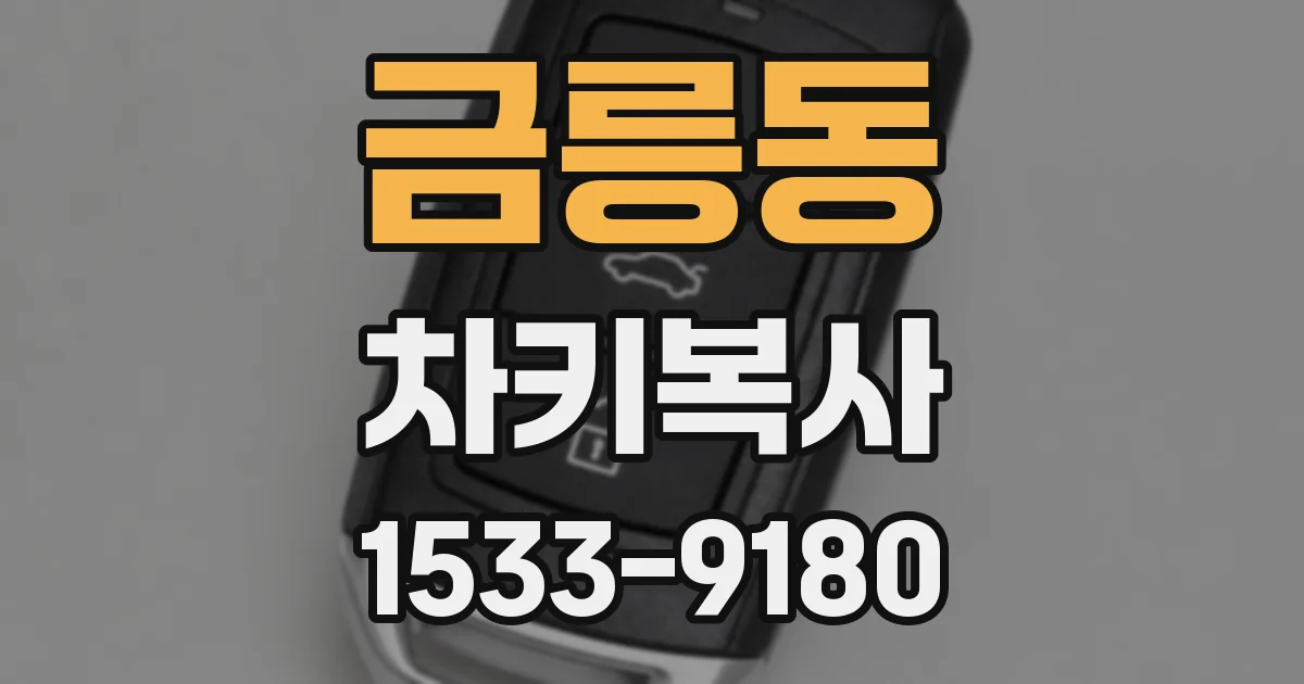 금릉동 차키복사