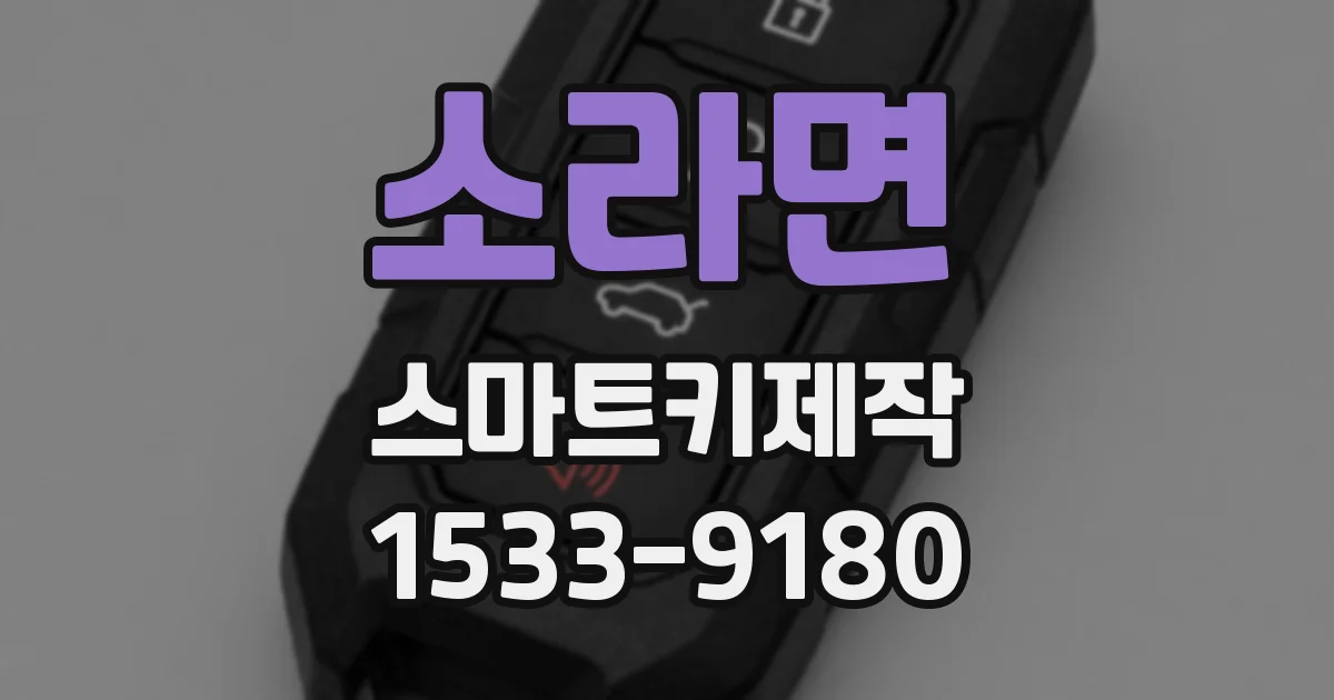 소라면 스마트키제작