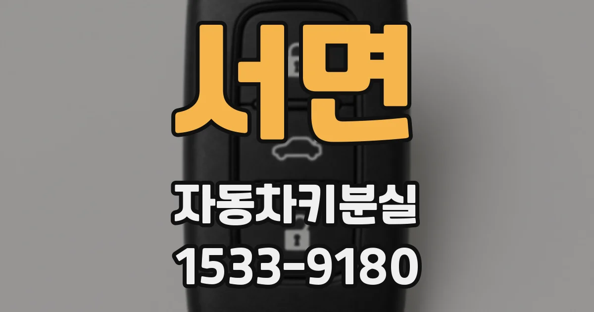 서면 자동차키분실