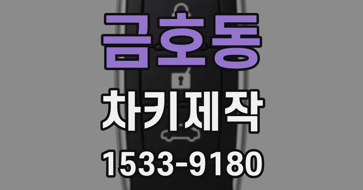 금호동 차키제작