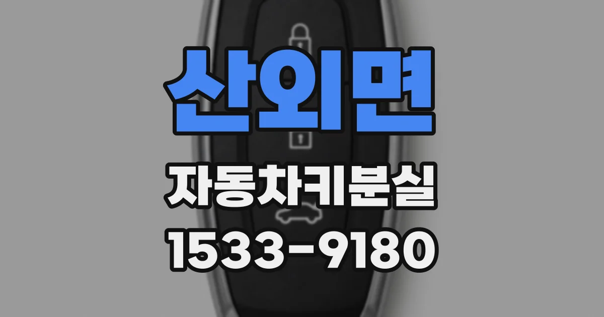 산외면 자동차키분실