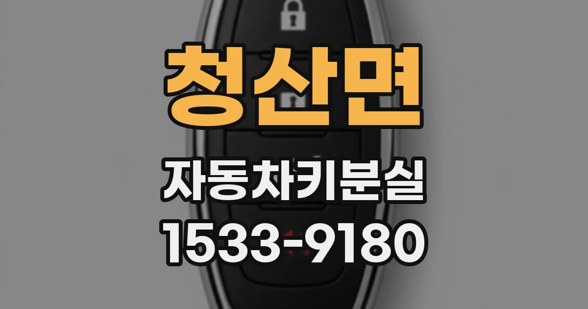 청산면 자동차키분실